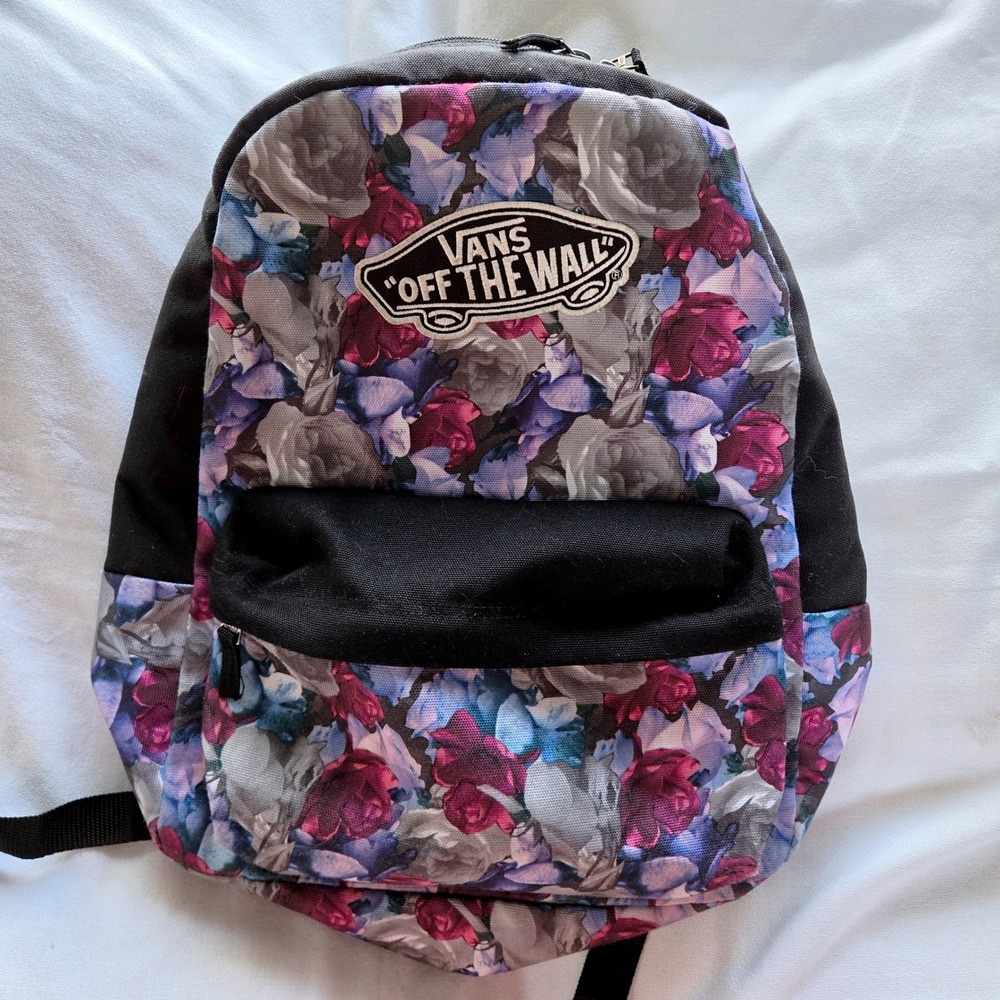 Vans Backpack Floral Multicolor Excellent Realm Canvas Skate Bag‎